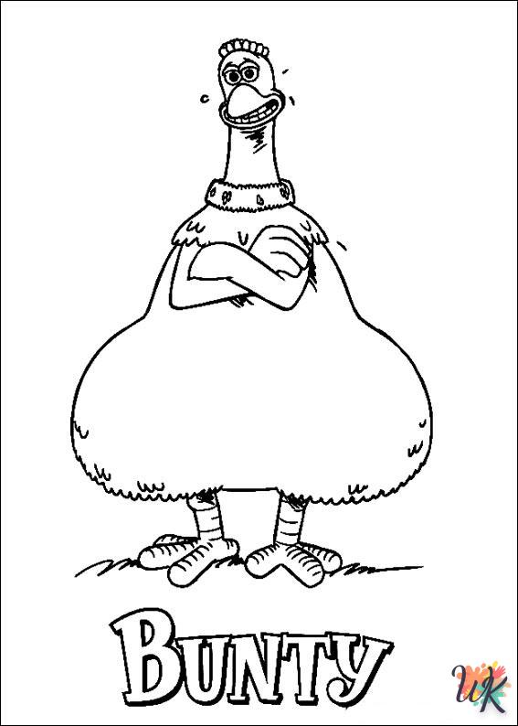 adult Chicken Run coloring pages