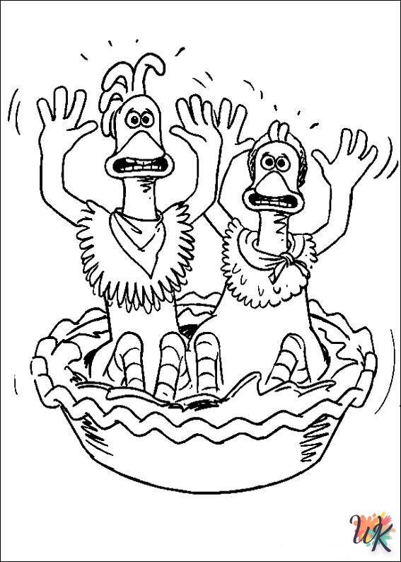 old-fashioned Chicken Run coloring pages