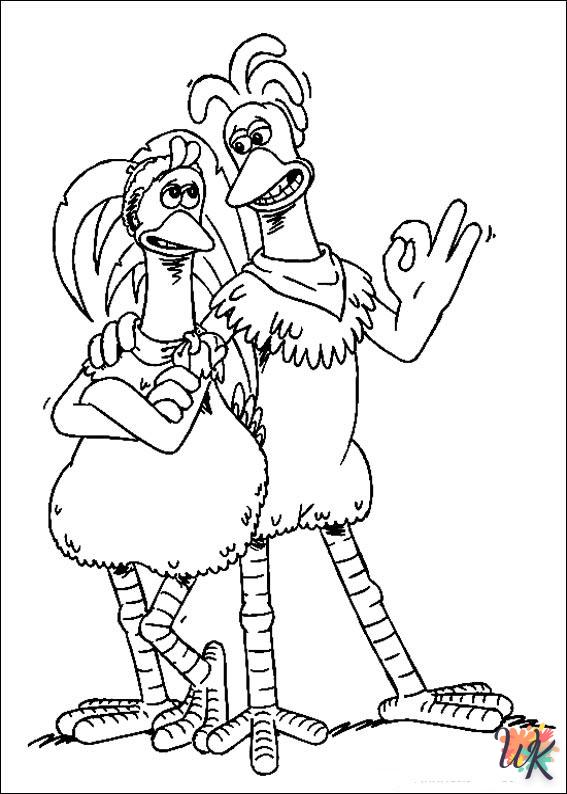 Chicken Run coloring book pages