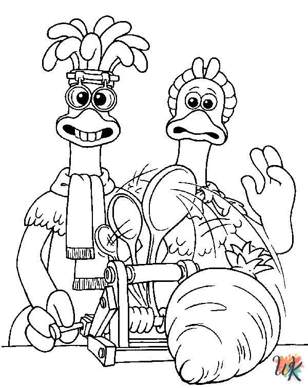 Chicken Run coloring pages free printable
