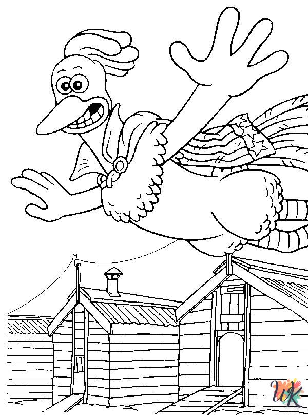 free printable Chicken Run coloring pages