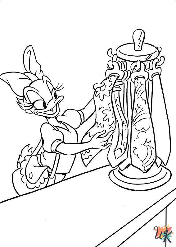 merry Daisy Duck coloring pages