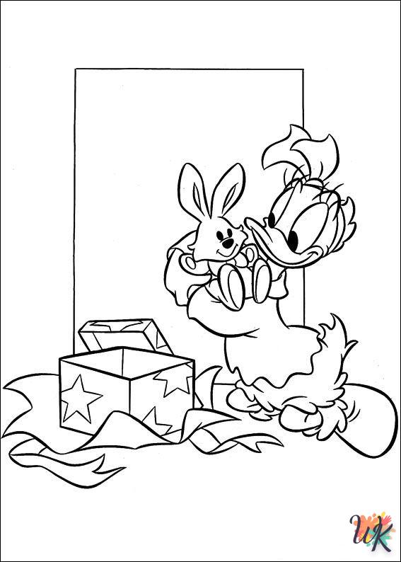 easy Daisy Duck coloring pages