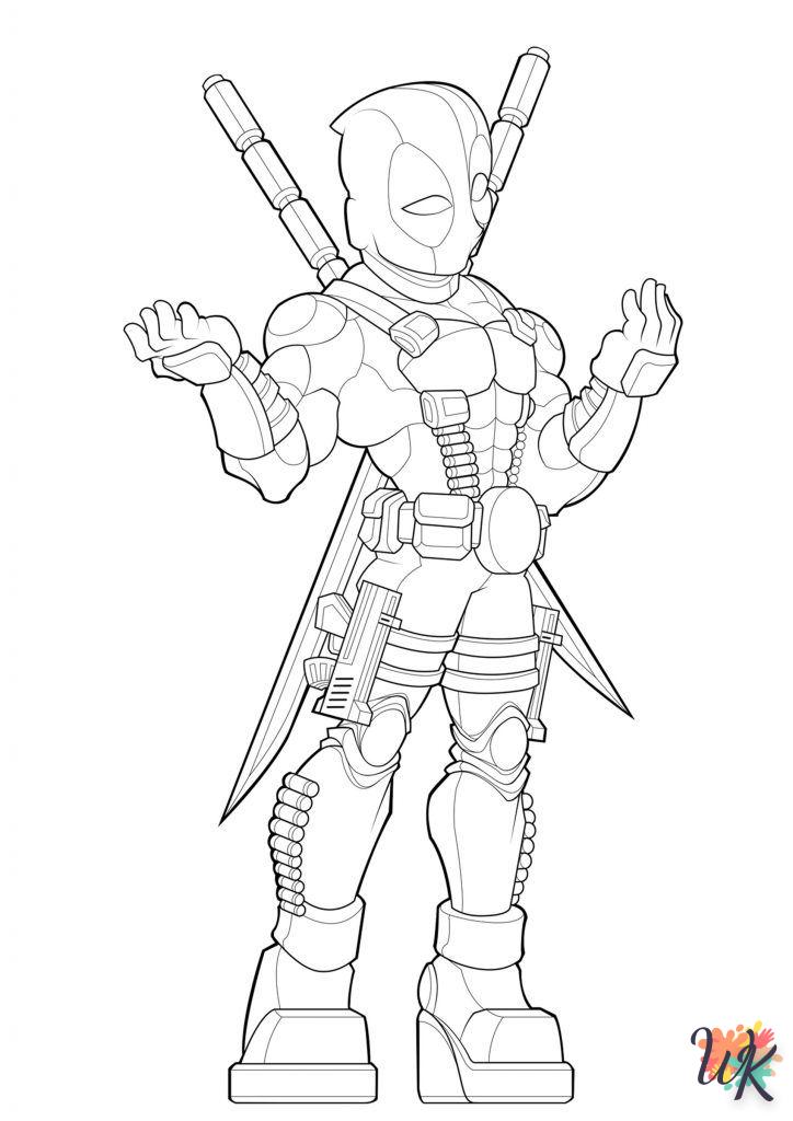 printable Deadpool coloring pages