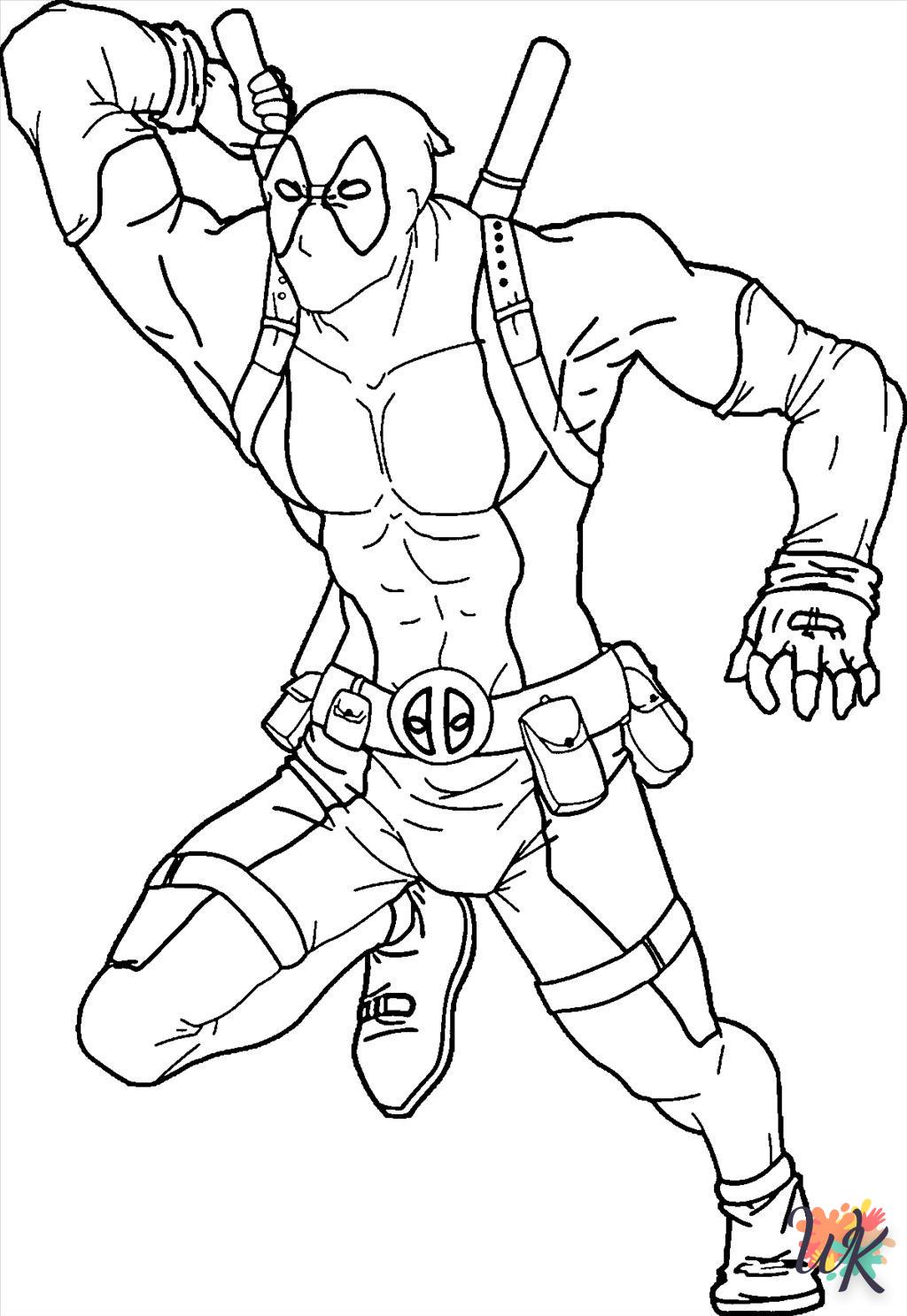 Deadpool free coloring pages