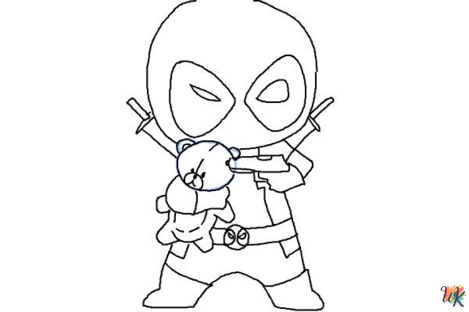 free Deadpool coloring pages