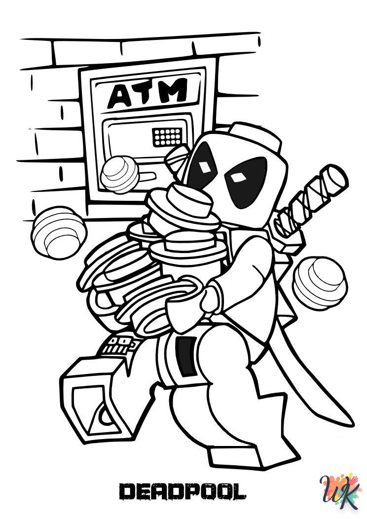 Deadpool free coloring pages