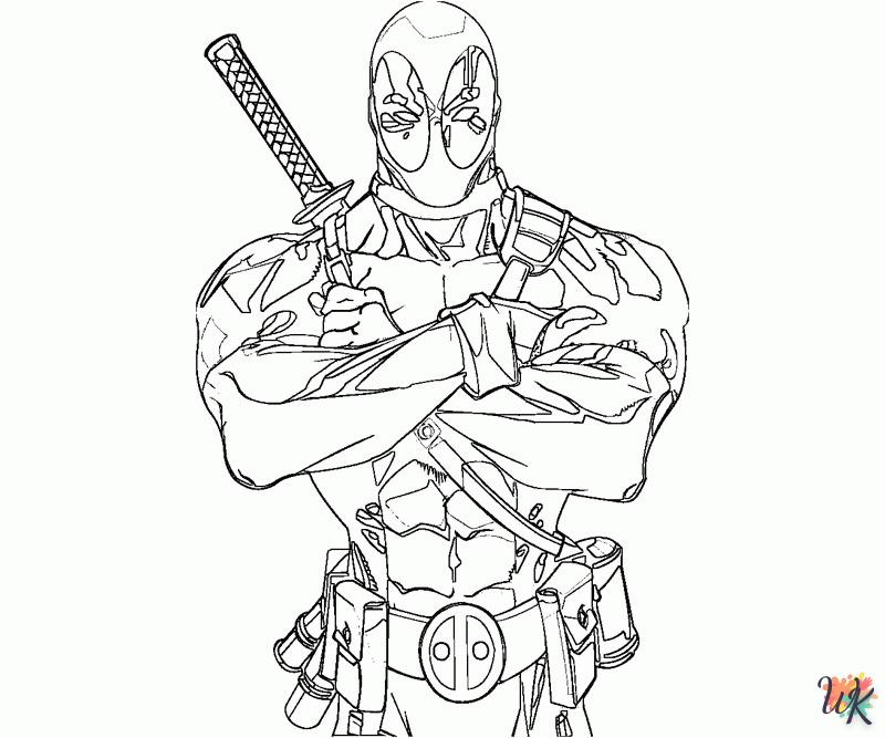 free printable coloring pages Deadpool