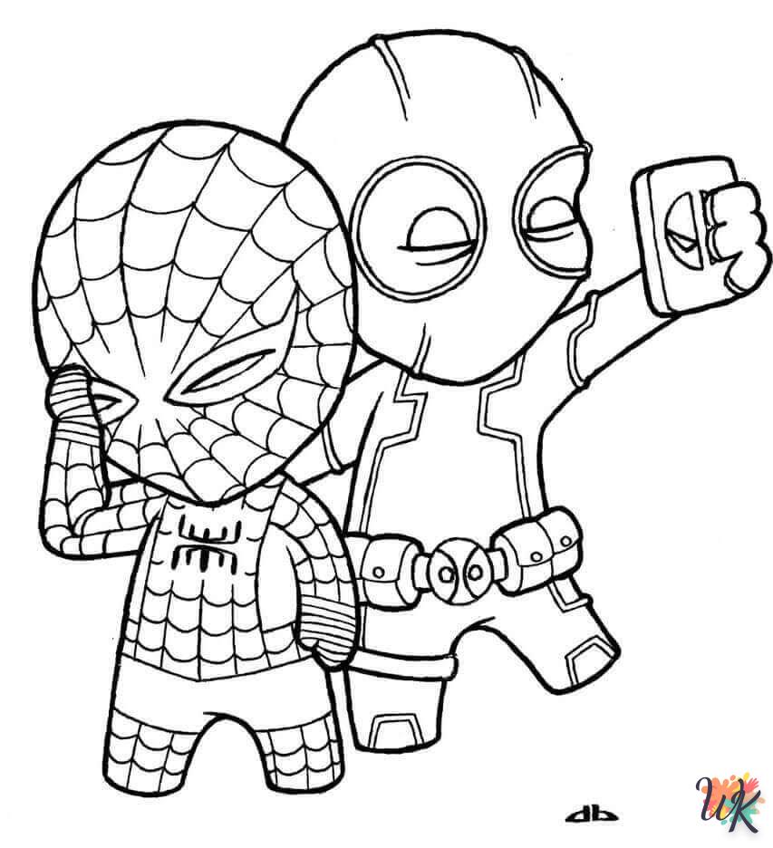 free printable Deadpool coloring pages for adults