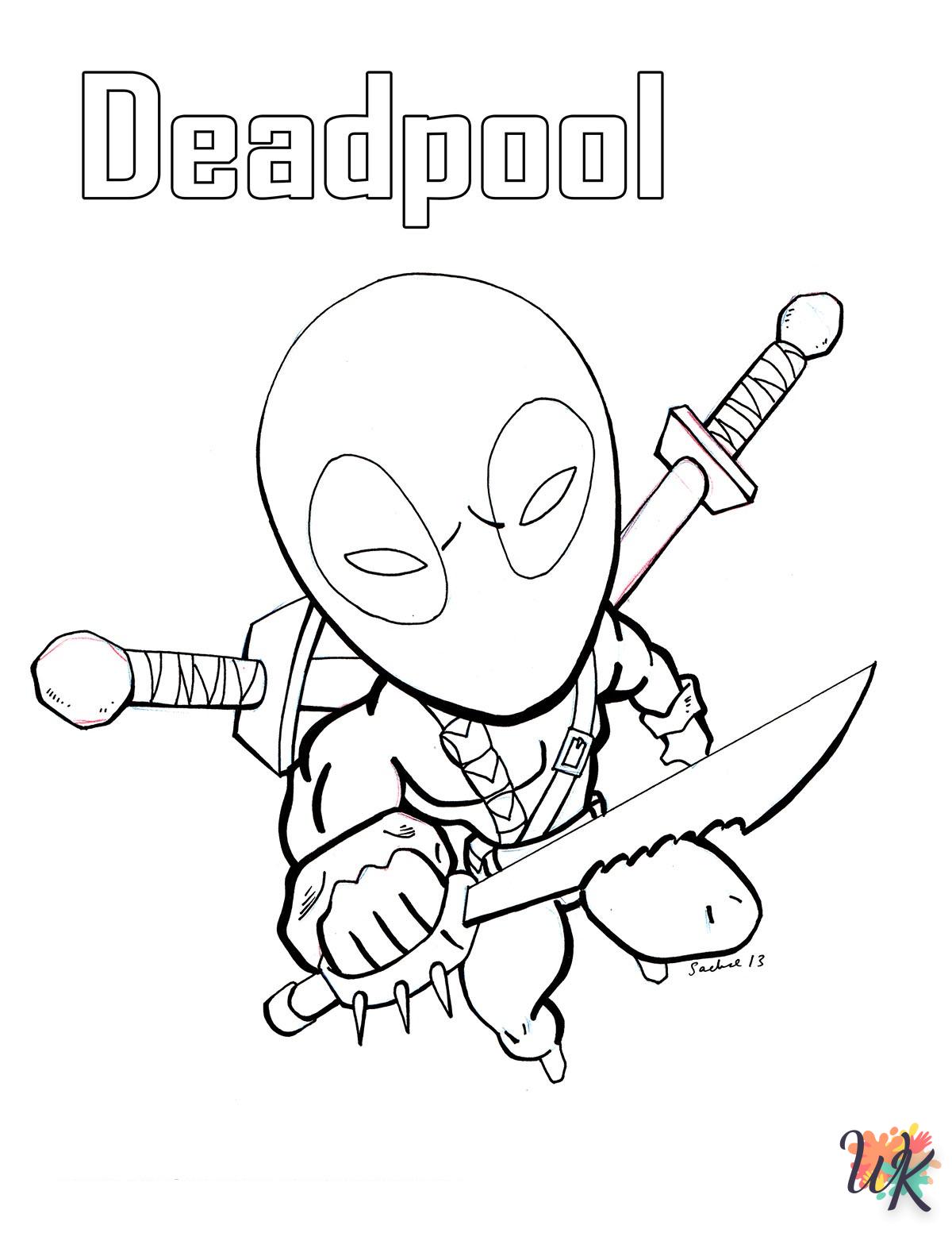 free coloring Deadpool pages