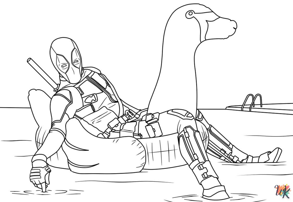 Deadpool coloring pages printable