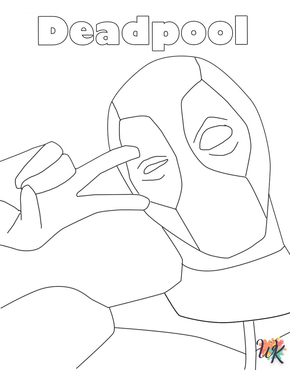 Deadpool ornaments coloring pages