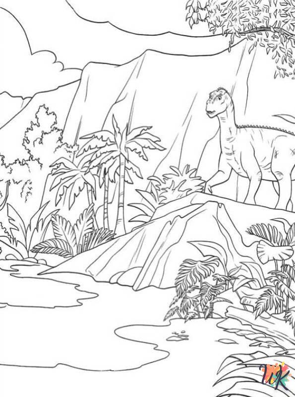 Dinosaurs decorations coloring pages