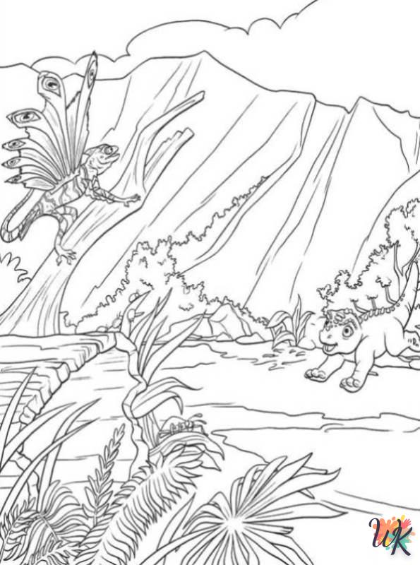 Dinosaurs cards coloring pages