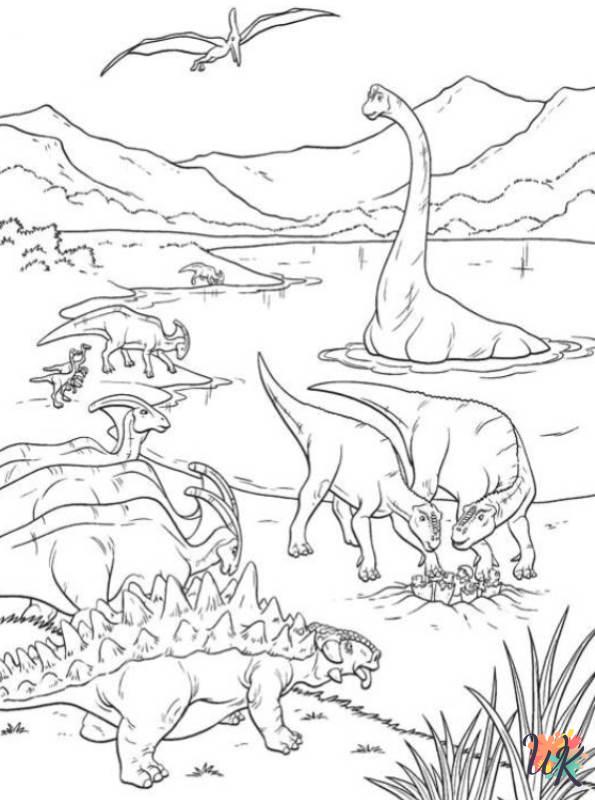 free Dinosaurs coloring pages for adults