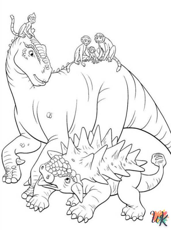 printable Dinosaurs coloring pages for adults