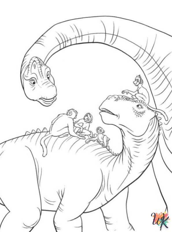 merry Dinosaurs coloring pages