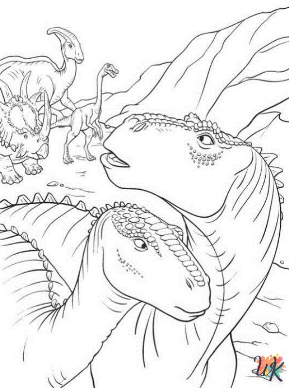 Dinosaurs coloring pages easy