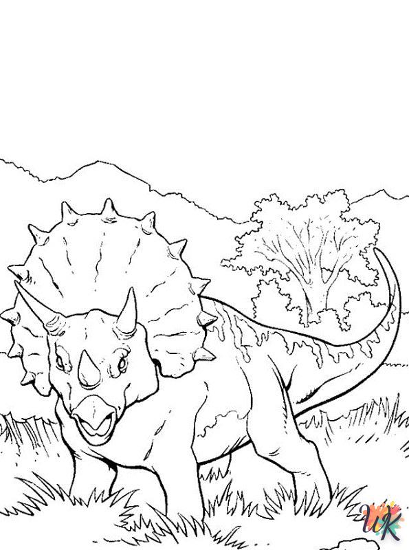 detailed Dinosaurs coloring pages for adults