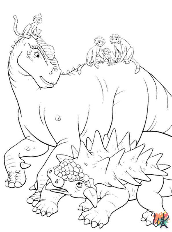 Dinosaurs coloring pages for preschoolers