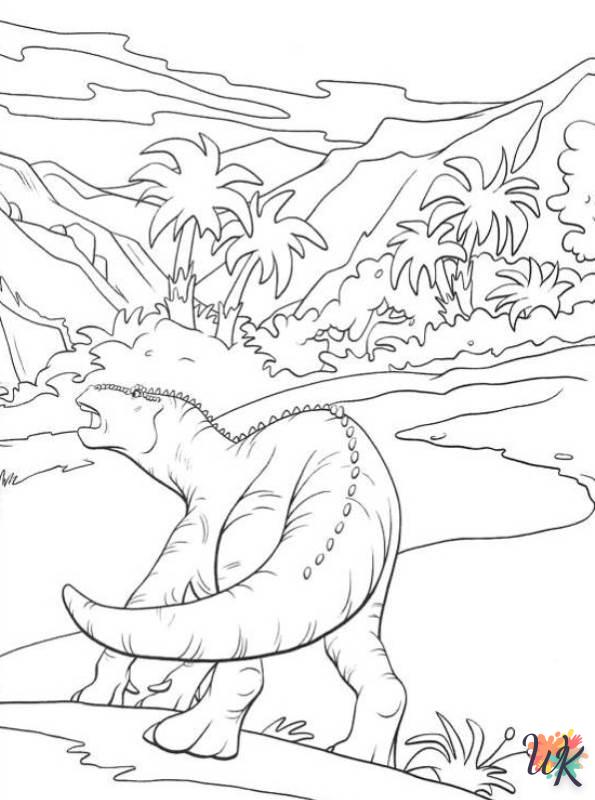 Dinosaurs free coloring pages 3