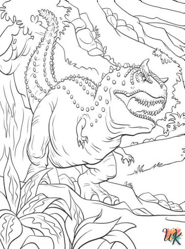 Dinosaurs themed coloring pages