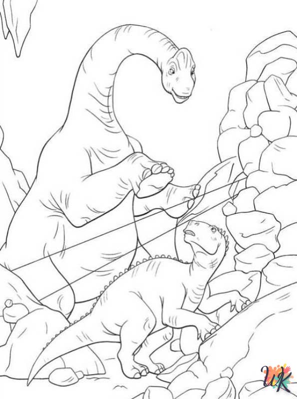 Dinosaurs adult coloring pages