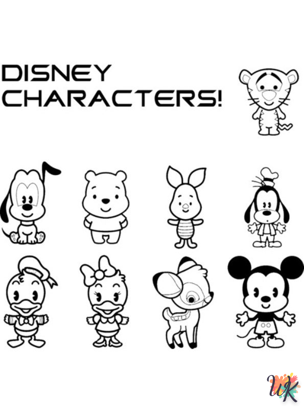 old-fashioned Disney Cuties coloring pages