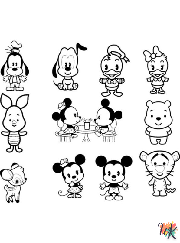 Disney Cuties themed coloring pages