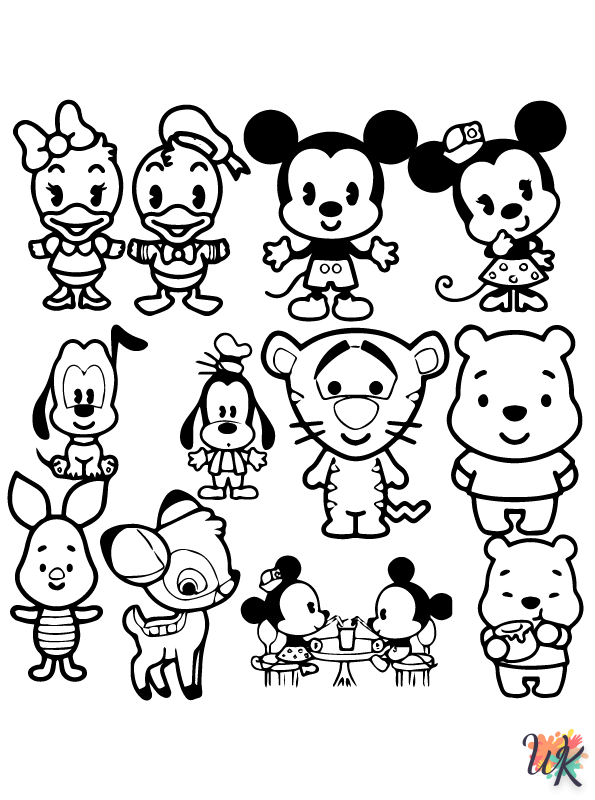 Disney Cuties printable coloring pages