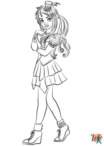 Disney Descendants Wicked World themed coloring pages