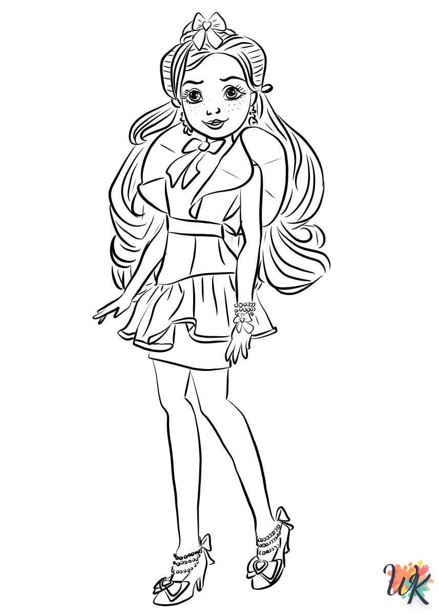 cute Disney Descendants Wicked World coloring pages