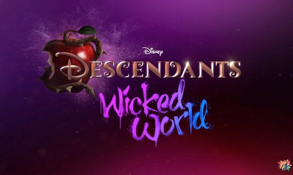 Disney Descendants Wicked World Coloring Pages Thumbnail