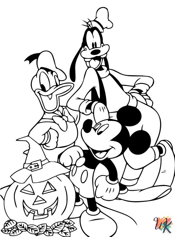 old-fashioned Disney Halloween coloring pages