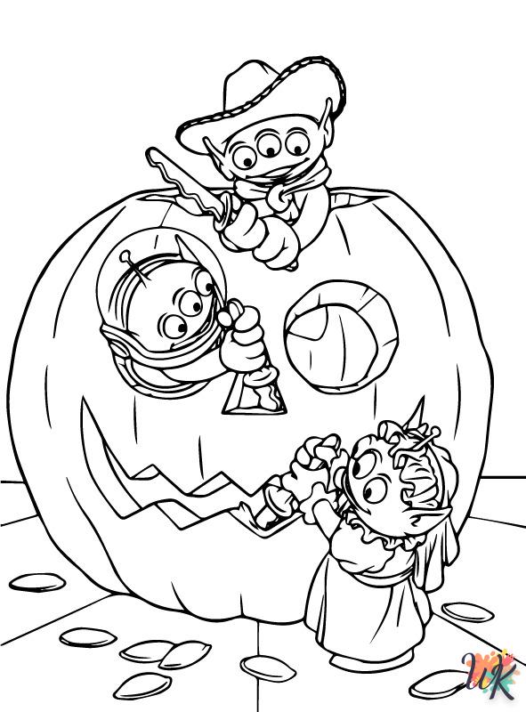 Disney Halloween themed coloring pages
