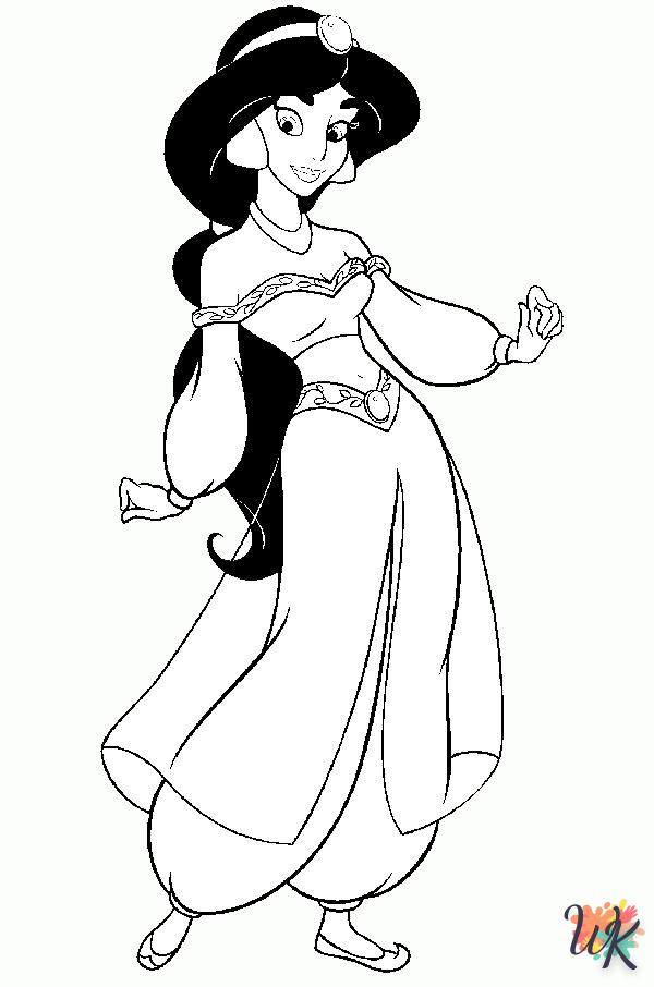 free adult Disney Princesses coloring pages