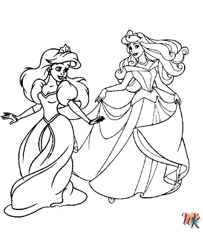 Disney Princesses ornaments coloring pages