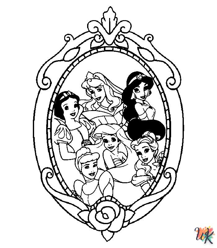 easy Disney Princesses coloring pages