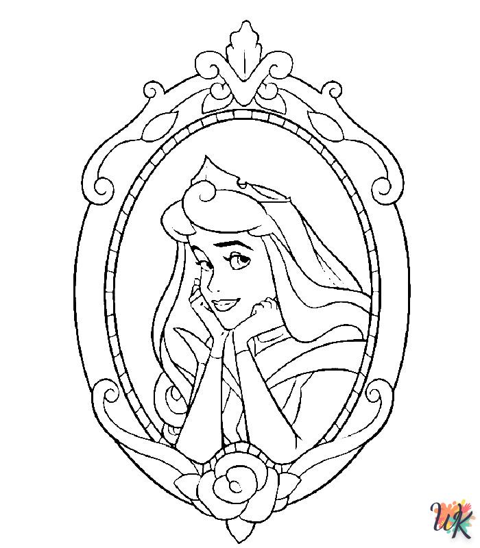 old-fashioned Disney Princesses coloring pages