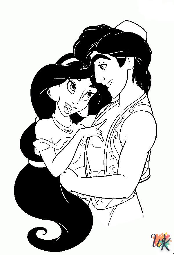 Disney Princesses coloring pages for adults pdf