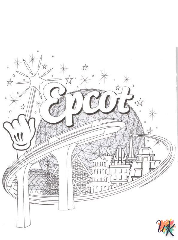 easy cute Disney World coloring pages