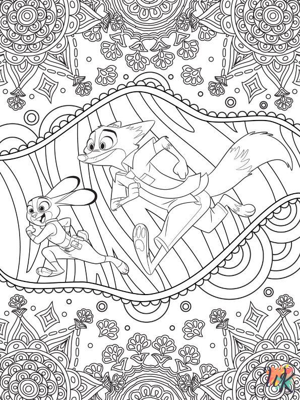 Disney Difficult coloring pages for adults