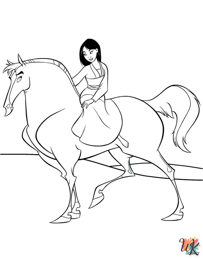 old-fashioned Disney Horse coloring pages