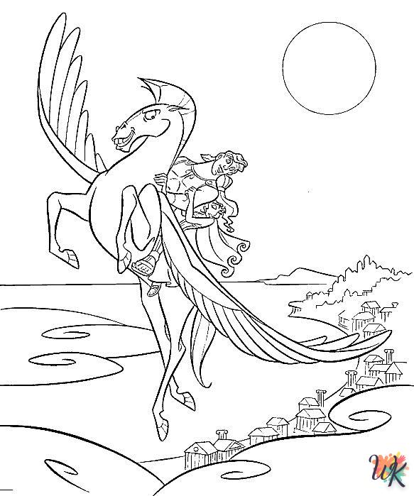 Disney Horse coloring pages for adults easy