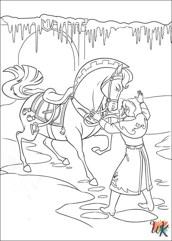 Disney Horse coloring pages for adults pdf