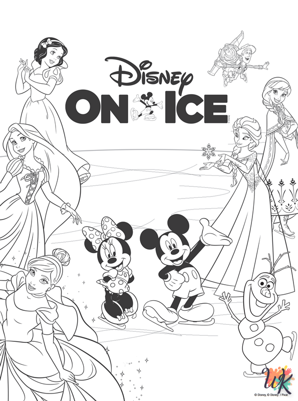 free Disney On Ice tree coloring pages