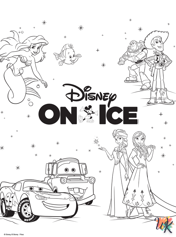 free Disney On Ice coloring pages for adults