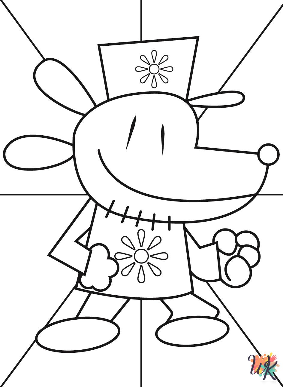 free adult Dog Man coloring pages