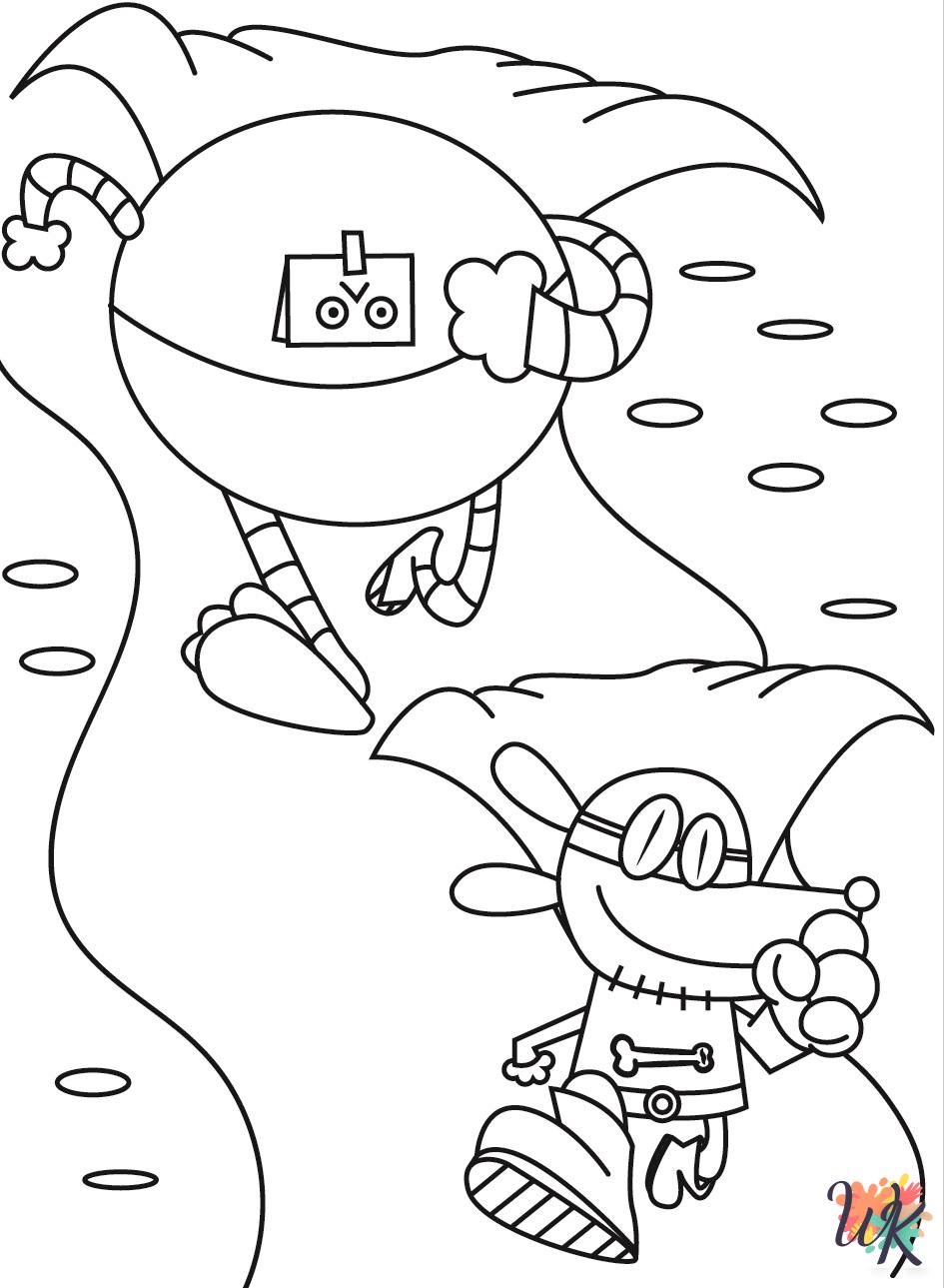 coloring pages for Dog Man