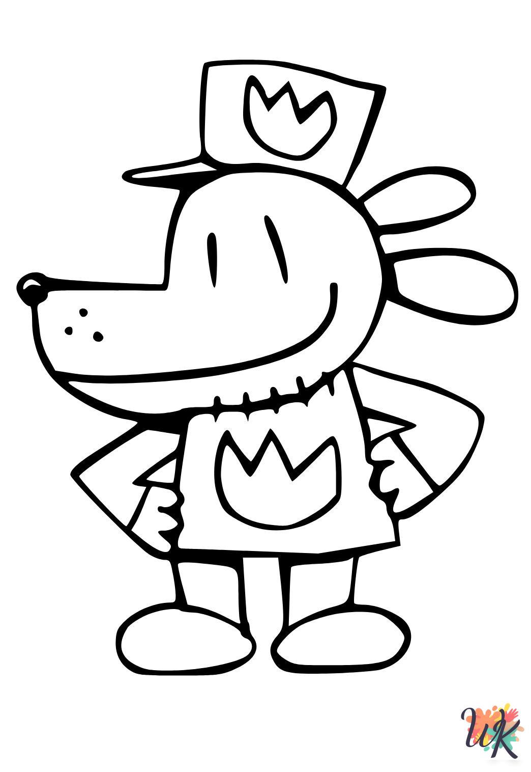 free adult Dog Man coloring pages